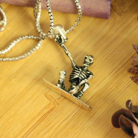 925 Silver Skeleton Snowboarding - Picture 7 of 8